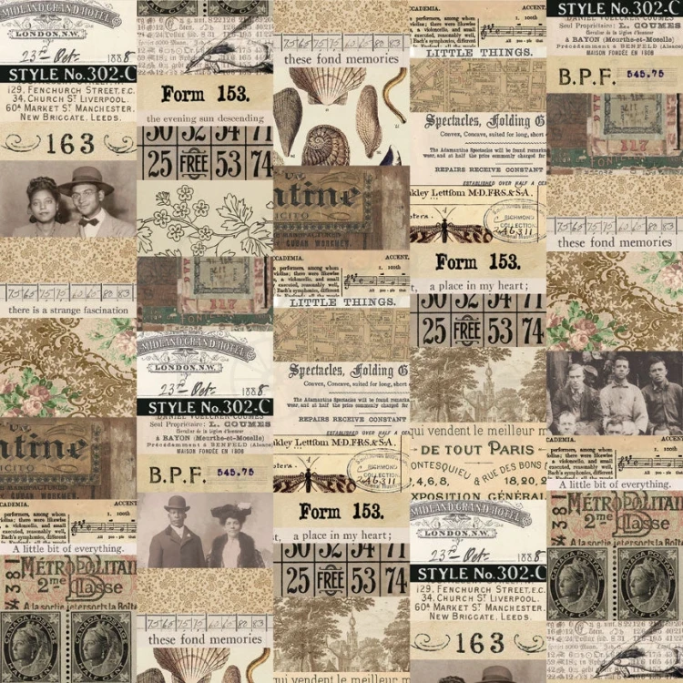 Zestaw papierów do scrapbookingu 20x20 Palette Collection: Neutral 12 arkuszy TH94473 Tim Holtz