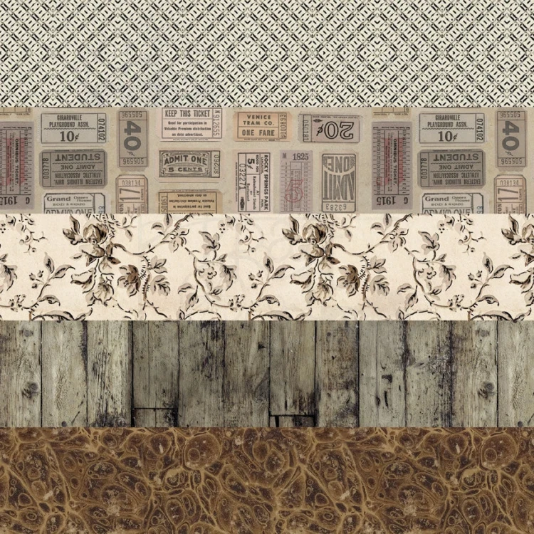Zestaw papierów do scrapbookingu 20x20 Palette Collection: Neutral 12 arkuszy TH94473 Tim Holtz