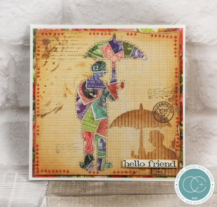 Rub-on transfer 15x20 Used Stamps 2 arkusze CERUBT002 Craft Consortium