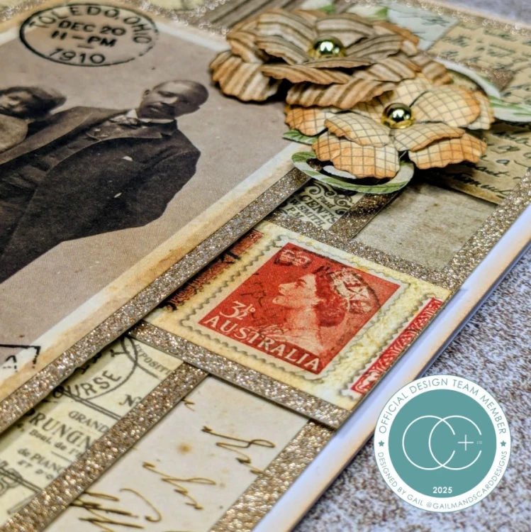 Rub-on transfer 15x20 Used Stamps 2 arkusze CERUBT002 Craft Consortium