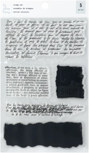 Stempel silikonowy Napisy i plamy 34010897 American Crafts