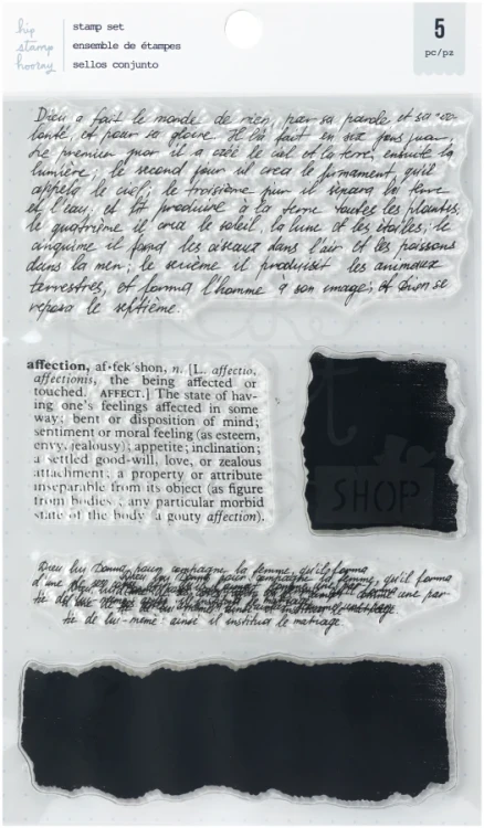 Stempel silikonowy Napisy i plamy 34010897 American Crafts