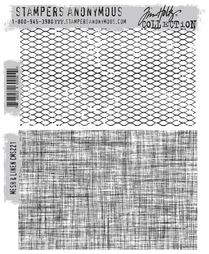 Stempel gumowy kauczukowy Mesh And Linen CMS221 Tim Holtz Stampers Anonymous