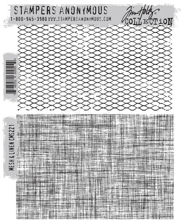 Stempel gumowy kauczukowy Mesh And Linen CMS221 Tim Holtz Stampers Anonymous