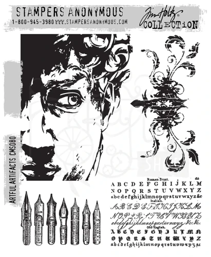 Stempel gumowy kauczukowy Artful Aritfacts CMS080 Tim Holtz Stampers Anonymous