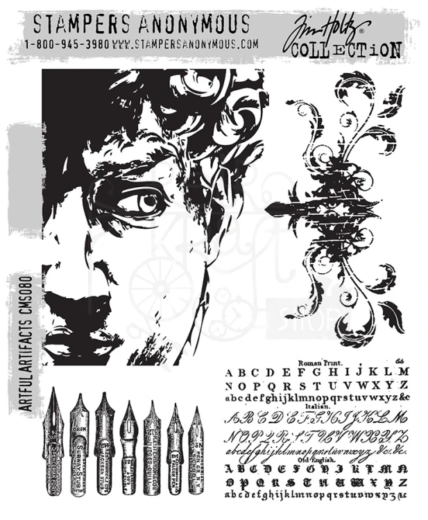 Stempel gumowy kauczukowy Artful Aritfacts CMS080 Tim Holtz Stampers Anonymous