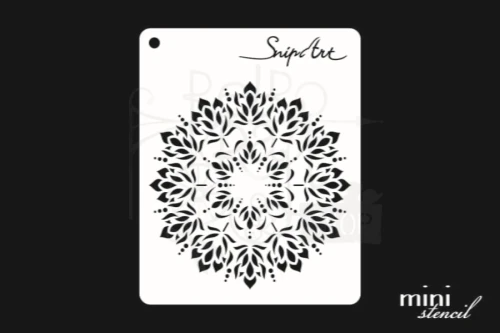 Szablon maska 8x10 Mini Stencil - Folk - rozetka 28459 SnipArt