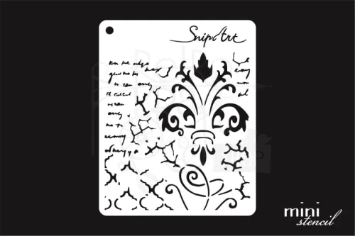 Szablon maska 8x10 Mini Stencil - Tło z Damaskiem 28548 SnipArt