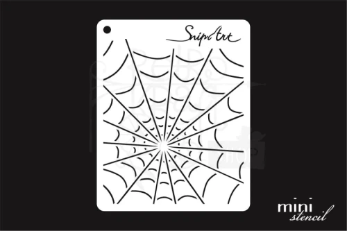 Szablon maska 8x10 Mini Stencil - Pajęczyna 2 28554 SnipArt