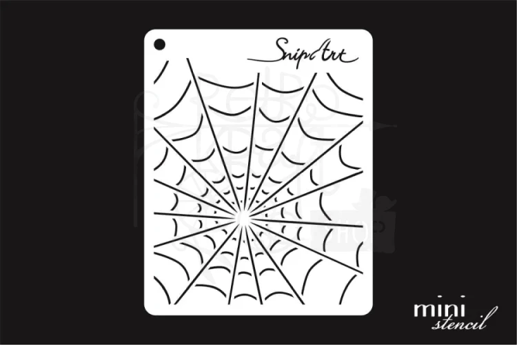 Szablon maska 8x10 Mini Stencil - Pajęczyna 2 28554 SnipArt