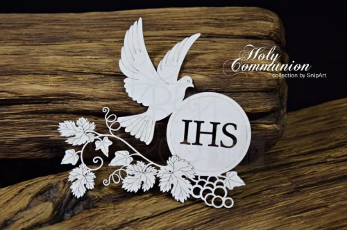 Tekturka Holy Communion - Gołąb z Hostią - duży 24413 SnipArt