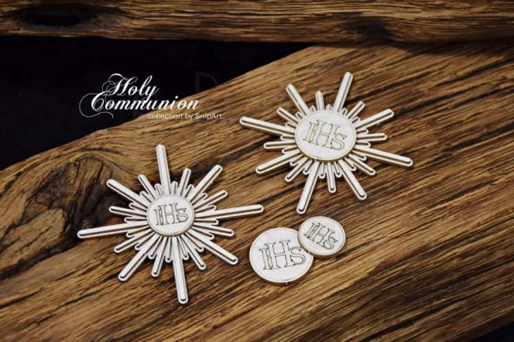 Tekturka Holy Communion - Hostia z Promieniami i IHS 34438 SnipArt