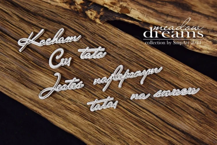 Tekturka Meadow Dreams - Napisy - Kocham Cię Mamo - Kocham Cię Tato 35362 SnipArt