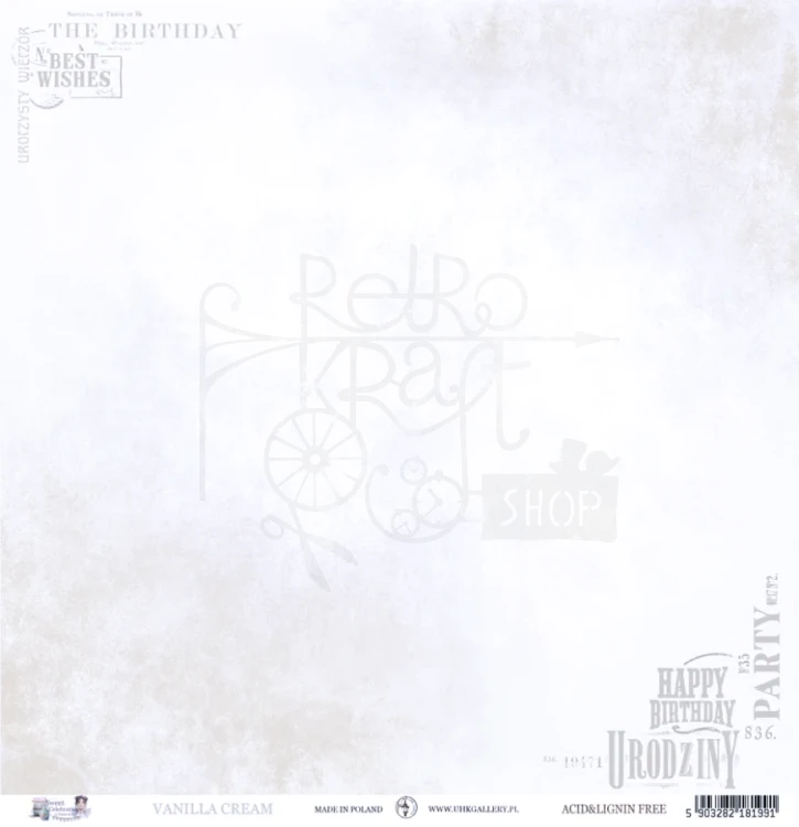 Papier do scrapbookingu 30x30 Sweet Celebration - Vanilla Cream UHK Gallery