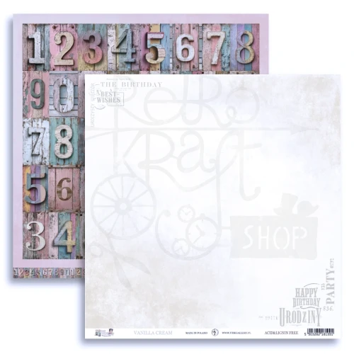 Papier do scrapbookingu 30x30 Sweet Celebration - Vanilla Cream UHK Gallery