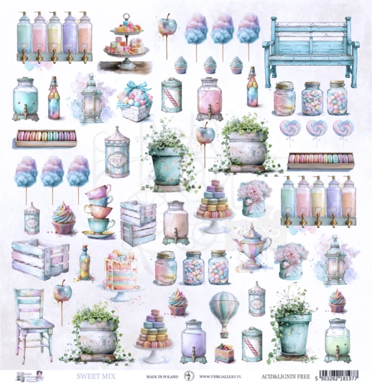 Papier do scrapbookingu 30x30 Sweet Celebration - Sweet Mix UHK Gallery