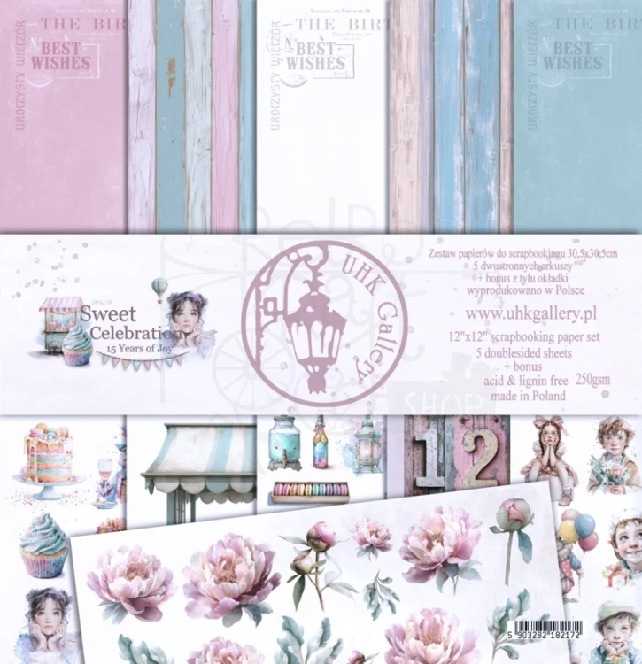 Papier do scrapbookingu 30x30 Sweet Celebration - okładka UHK Gallery