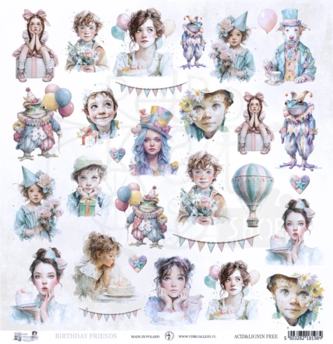 Papier do scrapbookingu 30x30 Sweet Celebration - Birthday Friends UHK Gallery