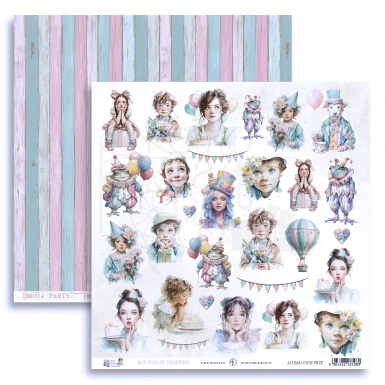 Papier do scrapbookingu 30x30 Sweet Celebration - Birthday Friends UHK Gallery
