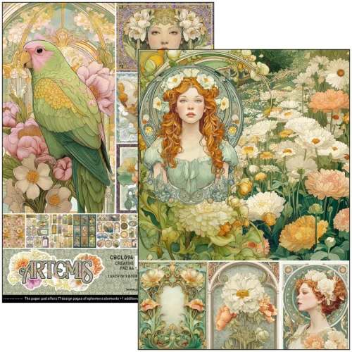 Zestaw papierów do scrapbookingu A4 Artemis 9 arkuszy CBCL094 Ciao Bella