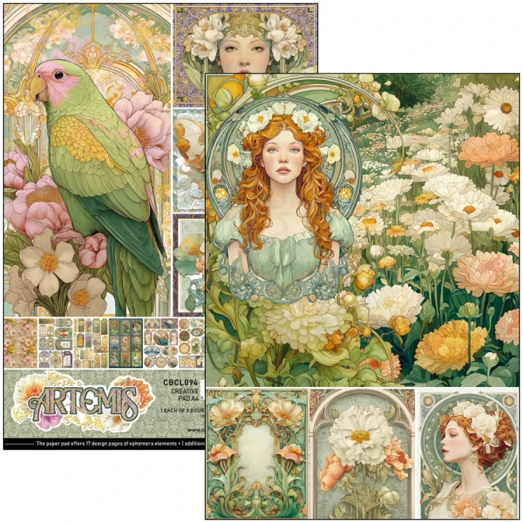 Zestaw papierów do scrapbookingu A4 Artemis 9 arkuszy CBCL094 Ciao Bella
