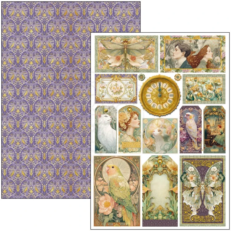 Zestaw papierów do scrapbookingu A4 Artemis 9 arkuszy CBCL094 Ciao Bella
