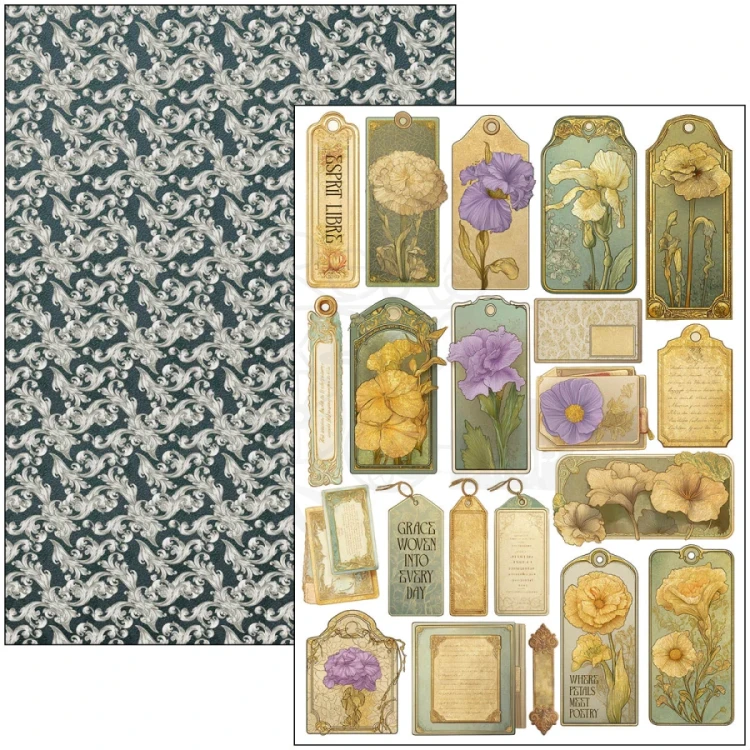 Zestaw papierów do scrapbookingu A4 Artemis 9 arkuszy CBCL094 Ciao Bella