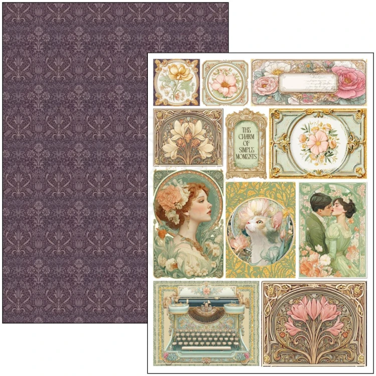 Zestaw papierów do scrapbookingu A4 Artemis 9 arkuszy CBCL094 Ciao Bella