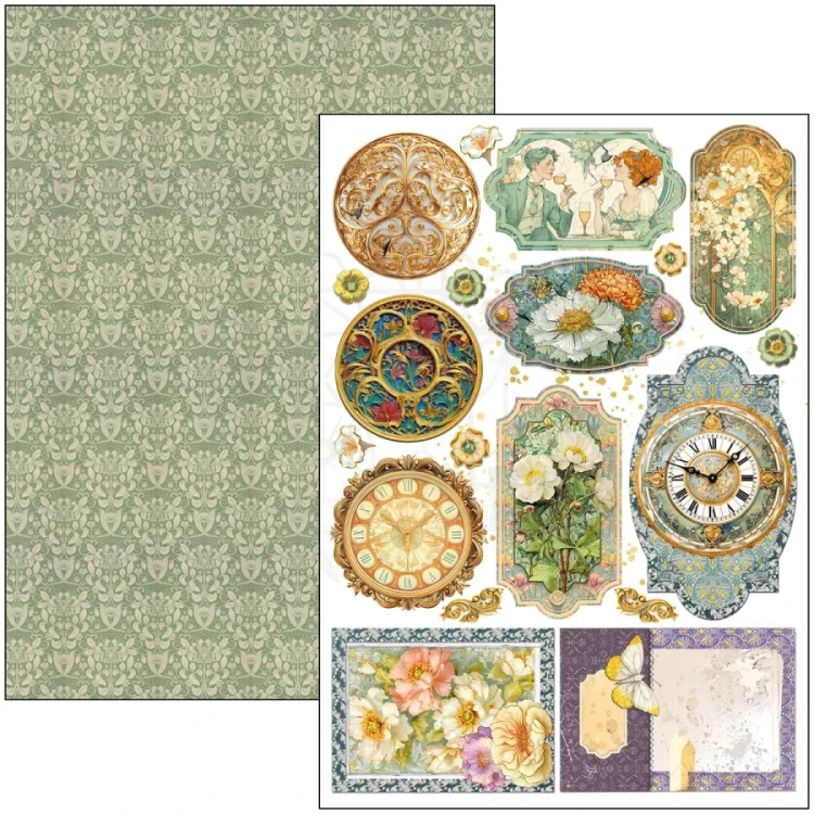 Zestaw papierów do scrapbookingu A4 Artemis 9 arkuszy CBCL094 Ciao Bella