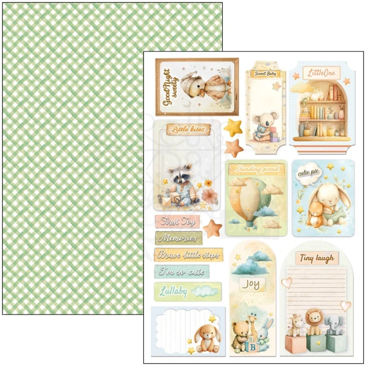 Zestaw papierów do scrapbookingu A4 Lunibloom 9 arkuszy CBCL093 Ciao Bella