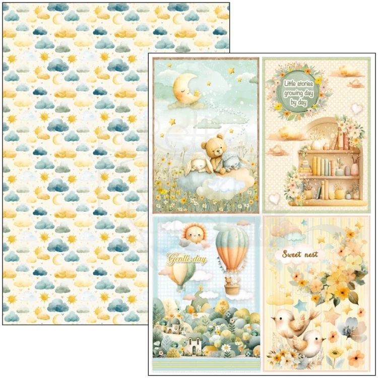 Zestaw papierów do scrapbookingu A4 Lunibloom 9 arkuszy CBCL093 Ciao Bella