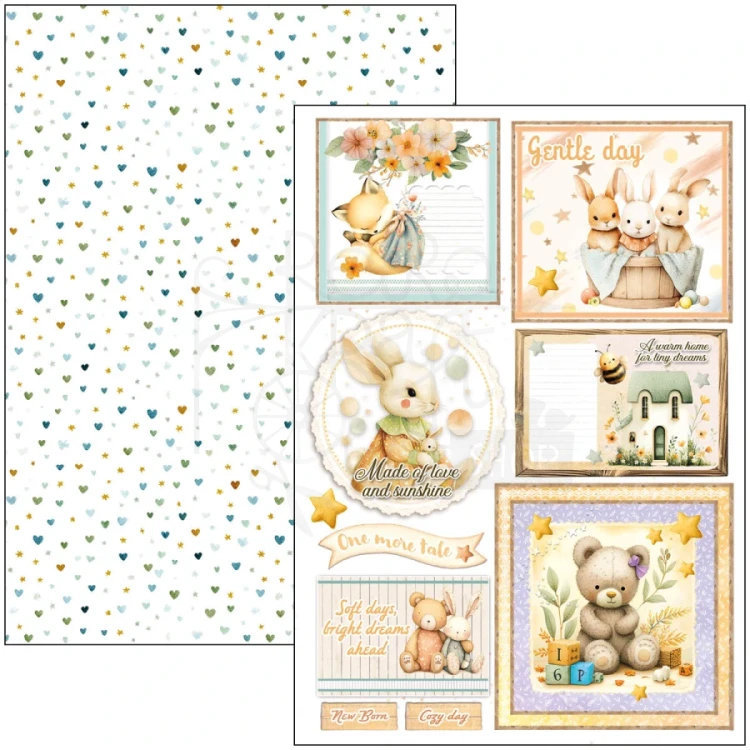 Zestaw papierów do scrapbookingu A4 Lunibloom 9 arkuszy CBCL093 Ciao Bella