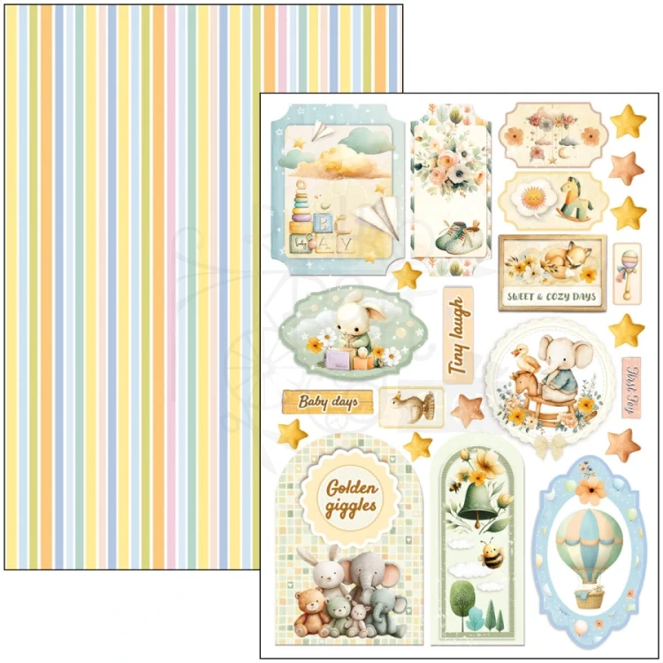 Zestaw papierów do scrapbookingu A4 Lunibloom 9 arkuszy CBCL093 Ciao Bella