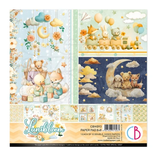 Zestaw papierów do scrapbookingu 20x20 Lunibloom 12 arkuszy CBH093 Ciao Bella