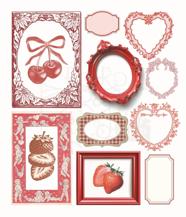 Naklejki 14x12cm Mixed Media Whisper Frames 10 arkuszy MB010 Ciao Bella
