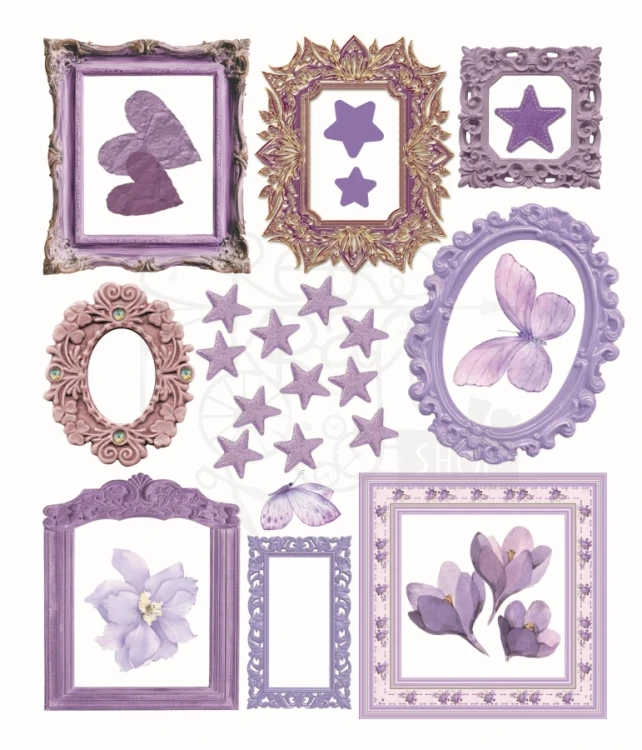 Naklejki 14x12cm Mixed Media Whisper Frames 10 arkuszy MB010 Ciao Bella