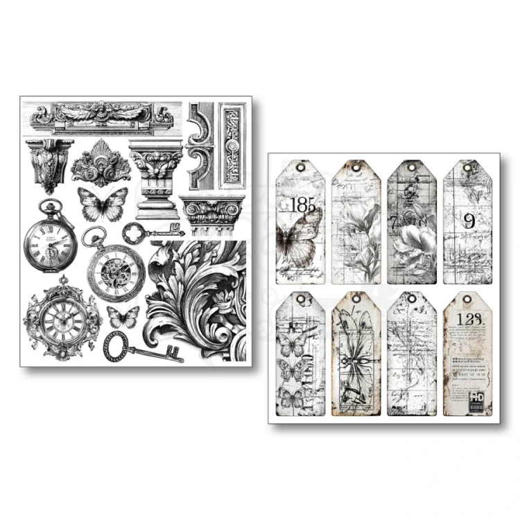 Naklejki 14x12cm Mixed Media Litographs 10 arkuszy MB007 Ciao Bella