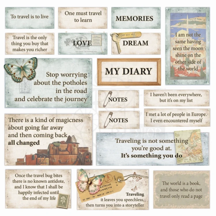 Zestaw papierów do scrapbookingu 15x15 Eastern Journey 24 arkusze CBQE096 Ciao Bella