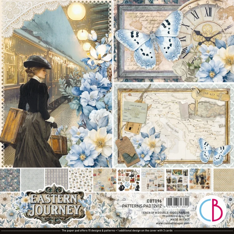 Zestaw papierów do scrapbookingu 30x30 Eastern Journey 8 arkuszy CBT096 Ciao Bella