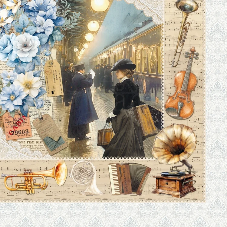 Zestaw papierów do scrapbookingu 30x30 Eastern Journey 8 arkuszy CBT096 Ciao Bella