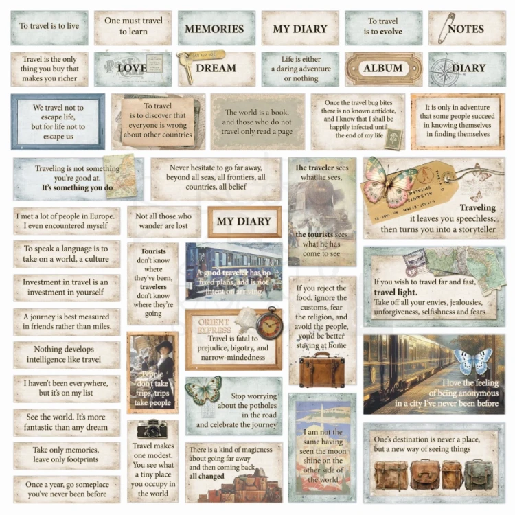 Zestaw papierów do scrapbookingu 30x30 Eastern Journey 8 arkuszy CBT096 Ciao Bella