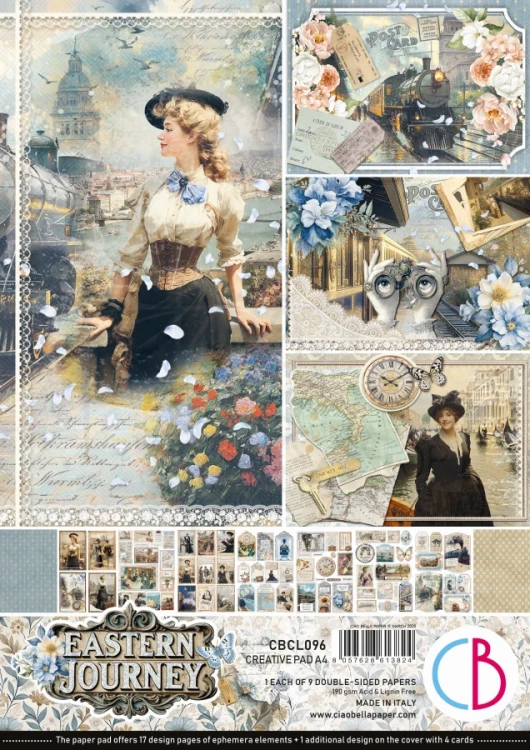 Zestaw papierów do scrapbookingu A4 Eastern Journey 9 arkuszy CBCL096 Ciao Bella