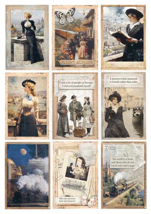Zestaw papierów do scrapbookingu A4 Eastern Journey 9 arkuszy CBCL096 Ciao Bella