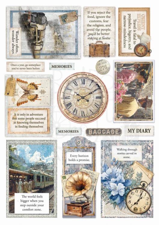 Zestaw papierów do scrapbookingu A4 Eastern Journey 9 arkuszy CBCL096 Ciao Bella
