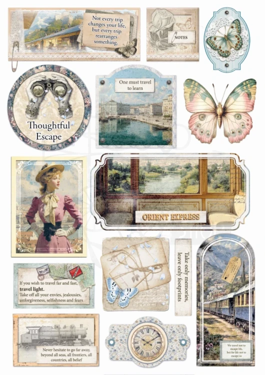 Zestaw papierów do scrapbookingu A4 Eastern Journey 9 arkuszy CBCL096 Ciao Bella