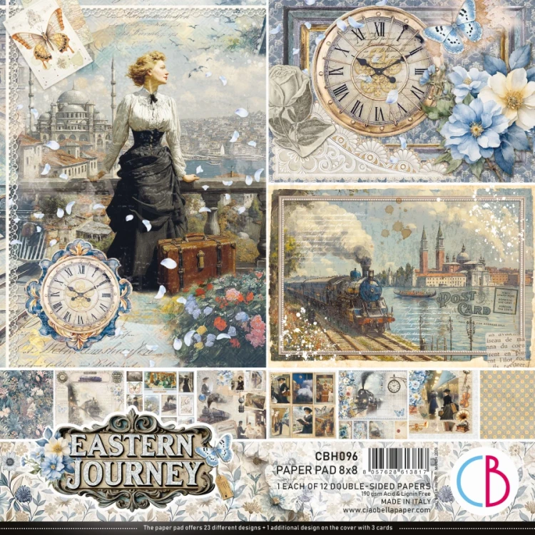 Zestaw papierów do scrapbookingu 20x20 Eastern Journey 12 arkuszy CBH096 Ciao Bella