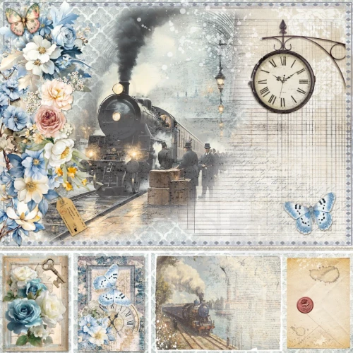 Zestaw papierów do scrapbookingu 20x20 Eastern Journey 12 arkuszy CBH096 Ciao Bella