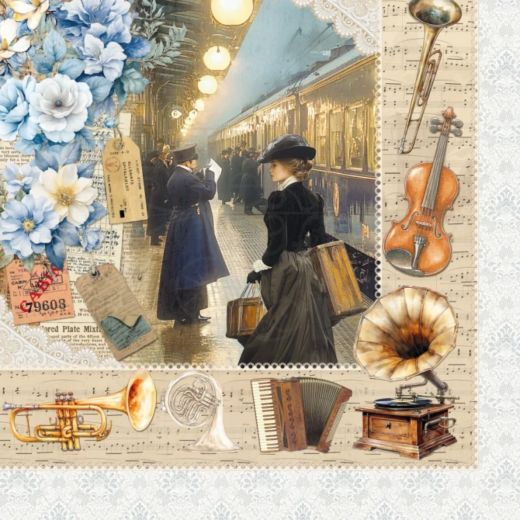 Zestaw papierów do scrapbookingu 20x20 Eastern Journey 12 arkuszy CBH096 Ciao Bella