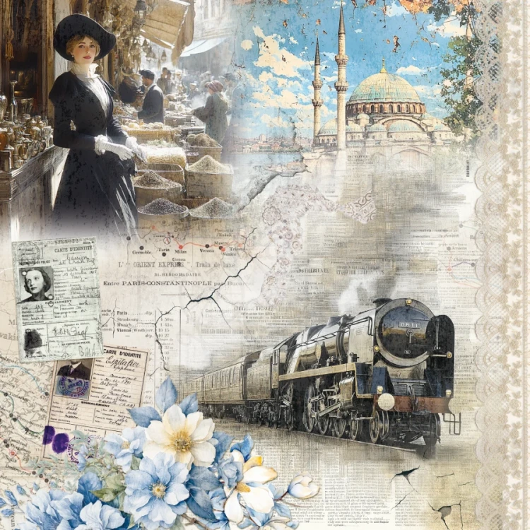 Zestaw papierów do scrapbookingu 30x30 Eastern Journey 12 arkuszy CBPM096 Ciao Bella