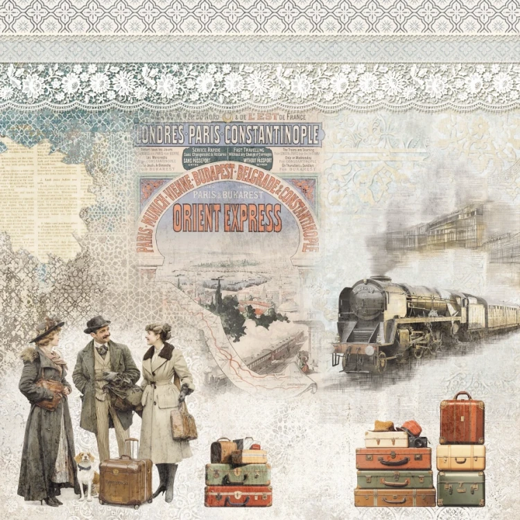 Zestaw papierów do scrapbookingu 30x30 Eastern Journey 12 arkuszy CBPM096 Ciao Bella